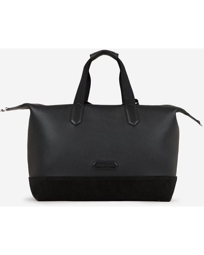 Tom Ford Granulated Leather Travel Bag - Black