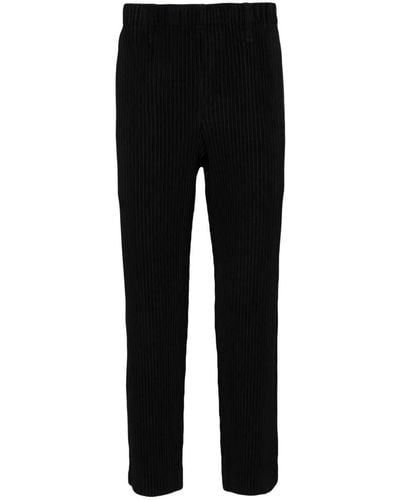 Homme Plissé Issey Miyake Basics Pants Clothing - Black