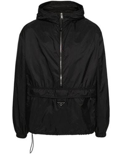 Prada Re-nylon Hooded Jacket - Black