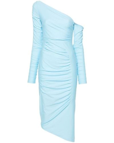 GAUGE81 Sena Off-Shoulder Matte Jersey Long Dress - Blue