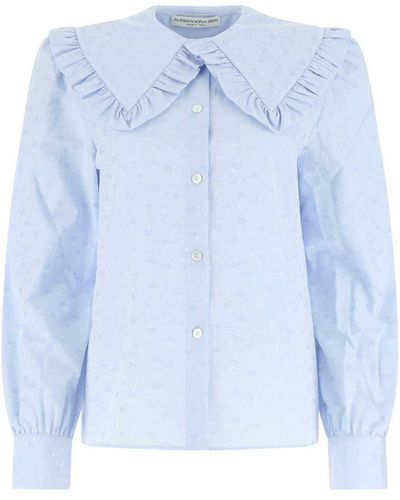 Alessandra Rich Long-sleeved Buttoned Shirt - Blue