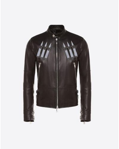 Valentino Leather Jackets - Black