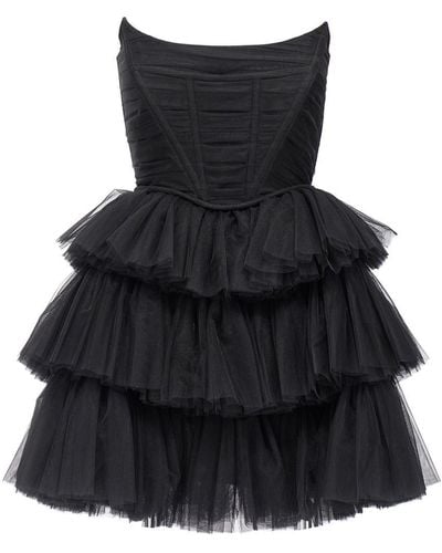 19:13 Dresscode Flounced Tulle Dress - Black
