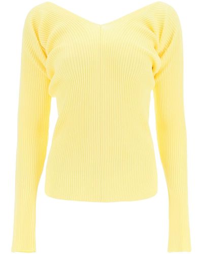 Low Classic Ribbed Sweater - Yellow