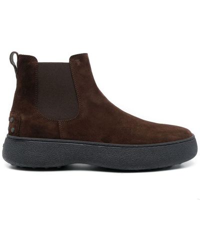Tod's Leather Ankle Boot - Brown