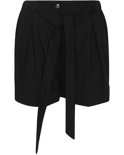 Pinko Pleated Detail Shorts - Black