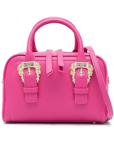 Versace Logo-engraved Decorative-buckle Tote Bag - Pink
