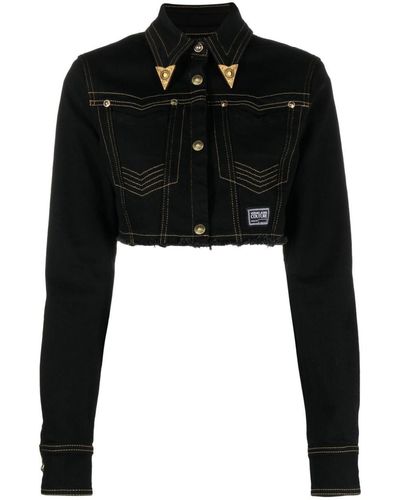 Versace Short Denim Jacket - Black