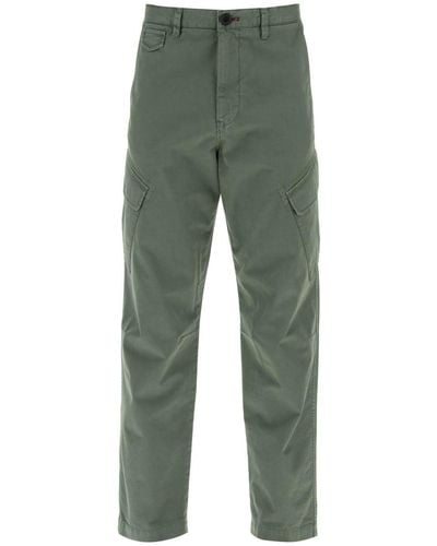 PS by Paul Smith Stretch Cotton Cargo Pants For /W - Green