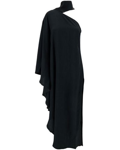 ‎Taller Marmo Long One-Shoulder Dress With Cut-Out - Black