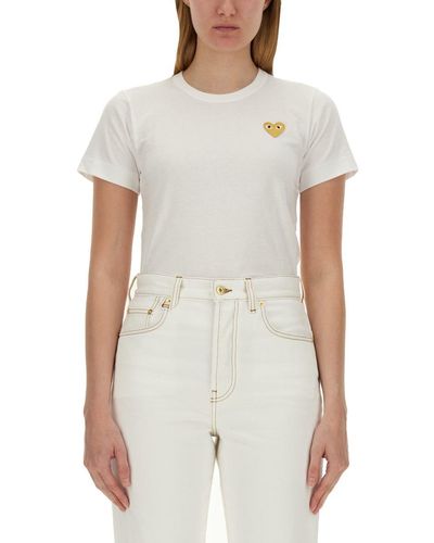COMME DES GARÇONS PLAY Cotton T-Shirt - White