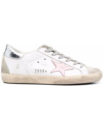 Golden Goose Superstar Leather & Suede Trainer - White