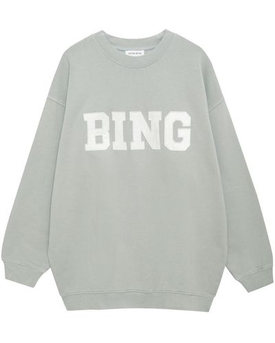 Anine Bing Tyler Sweatshirt Satin Bing - Gray