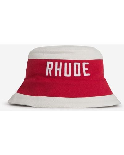 Rhude Fisherman Hat Logo - Red