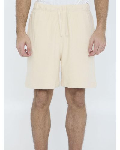 Burberry Cotton Towelling Shorts - Natural