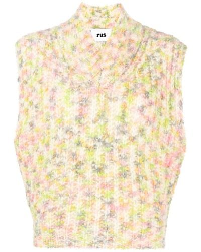 Rus Chunky Knitted Vest - Natural