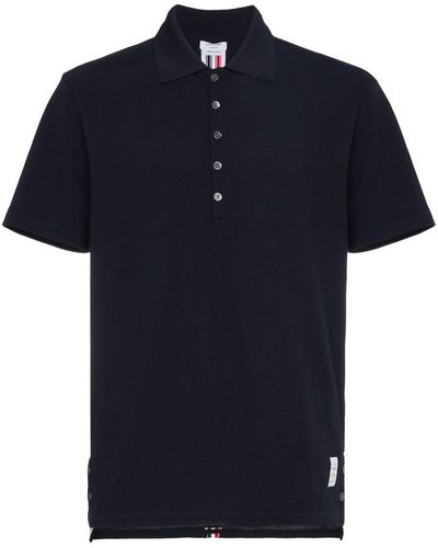 Thom Browne Stripe Back Polo Shirt - Blue