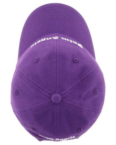 Palm Angels Baseball Cap With Embroidery - Purple