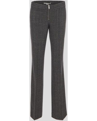 Stella McCartney Zip Detailed Slim Trousers - Grey