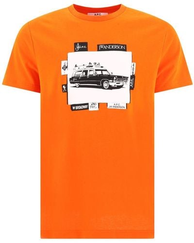 A.P.C. "jo Apc X Jw Anderson" T-shirt - Orange