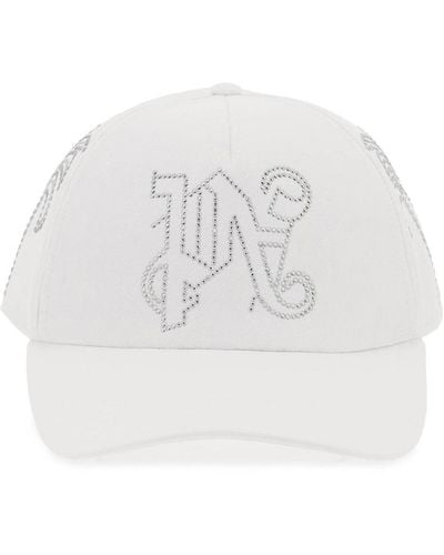 Palm Angels Pa Monogram Baseball Cap - White