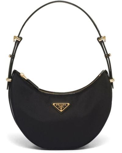 Prada Triangolo Jacquard Symbole Shoulder Bag - Black Shoulder Bags,  Handbags - PRA877059