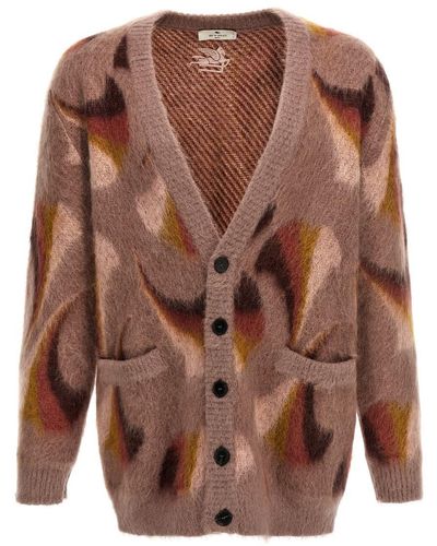 Etro Cardigan Fantasia Sweater, Cardigans - Brown