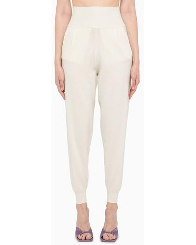ART ESSAY Ivory-Coloured Joggers - Natural