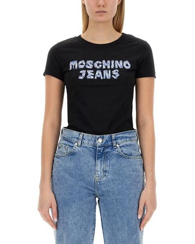 Moschino Jeans T-shirt With Logo - Black