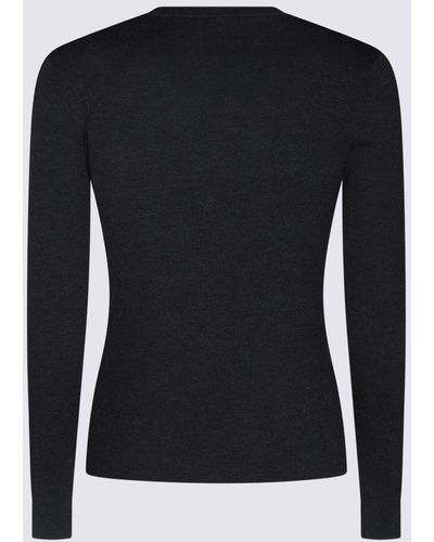 Valentino Grey Wool Knitwear - Black
