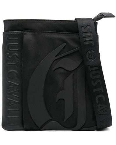 Just Cavalli Appliqué-logo Canvas Bag - Black