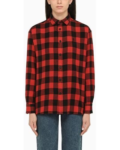 Polo Ralph Lauren Check-pattern Flannel Wool Shirt - Red