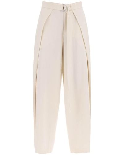 Ami Paris Ami Paris Wide Fit Trousers With Floating Panels - White