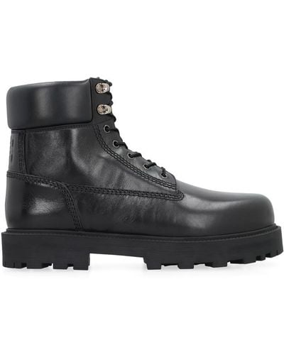 Givenchy Show Leather Ankle Boots - Black