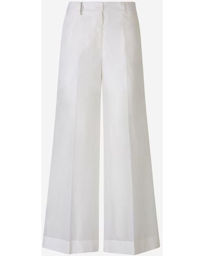 Peserico Organza Formal Trousers - White