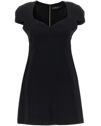 Versace Crepe Mini Dress - Black
