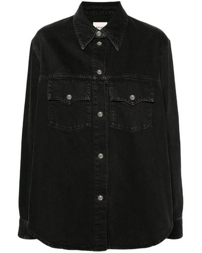 Khaite The Jinn Denim Shirt - Women's - Cotton/recycled Cotton - Black