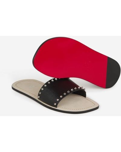 Christian Louboutin Coolraoul Spikes Sandals - Red
