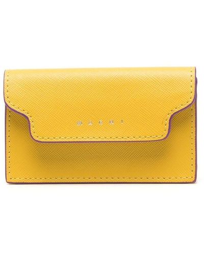 高品質】 saffiano 【未使用品】MARNI Black BI-FOLD leather bi-fold