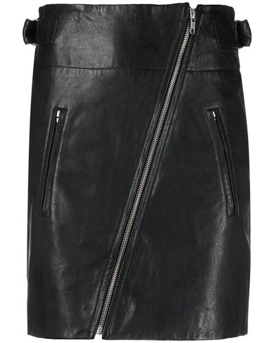 Isabel Marant High-waisted Leather Skirt - Black