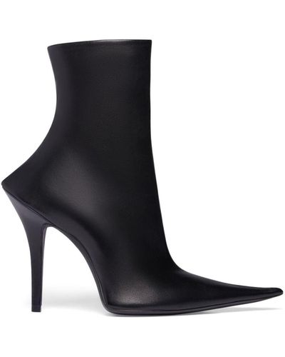 Balenciaga Witch Leather Boots - Black