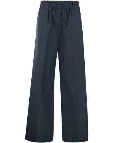 Antonelli Steven - Stretch Cotton Loose-fitting Trousers - Blue