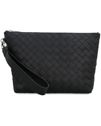 Bottega Veneta Leather Pouch - Grey