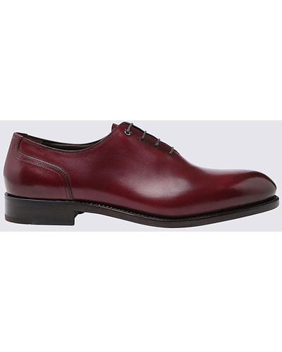 Ferragamo Red Leather Barclay Brogues
