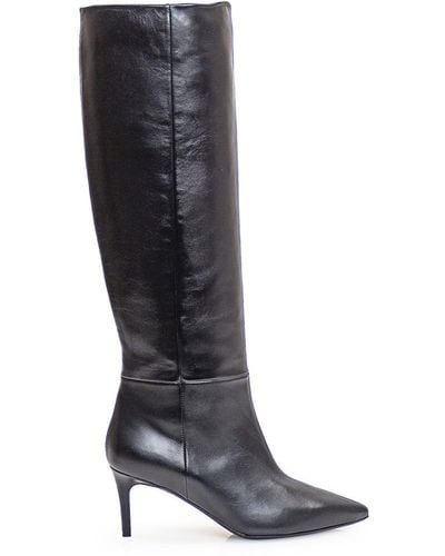 Anna F. Leather Boot - Black