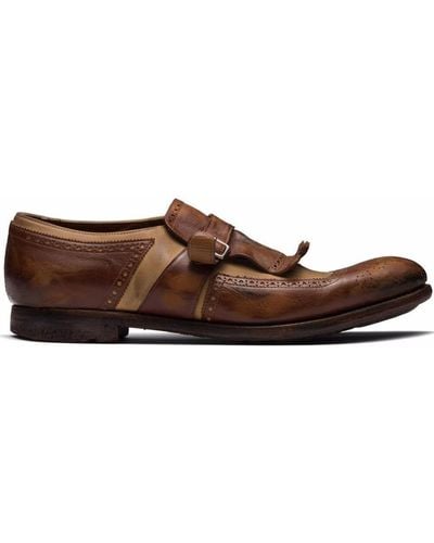Church's Glace Monk Strap Shoes - Brown