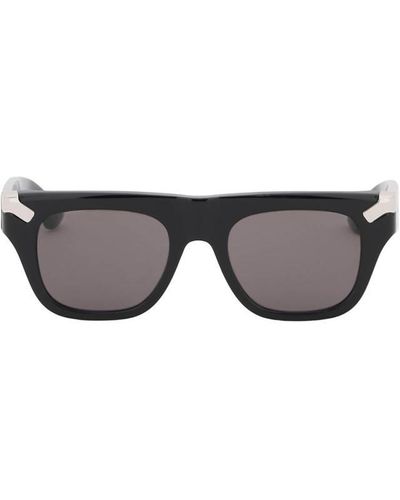 Alexander McQueen Punk Rivet Mask Sunglasses - Gray
