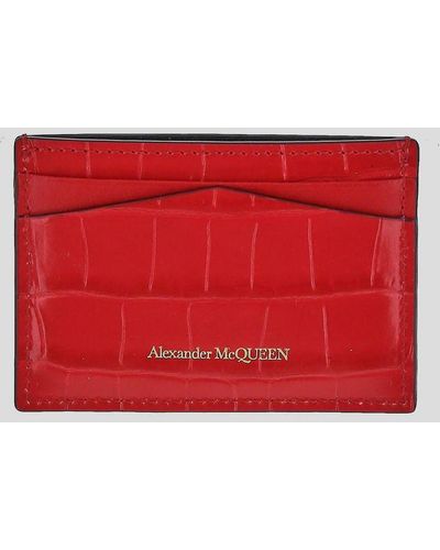 Alexander McQueen Skull Card Holder - Red