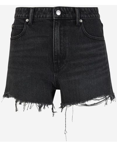 Alexander Wang Cotton Denim Shorts - Black