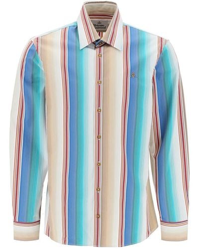 Vivienne Westwood Striped Ghost Shirt - Blue